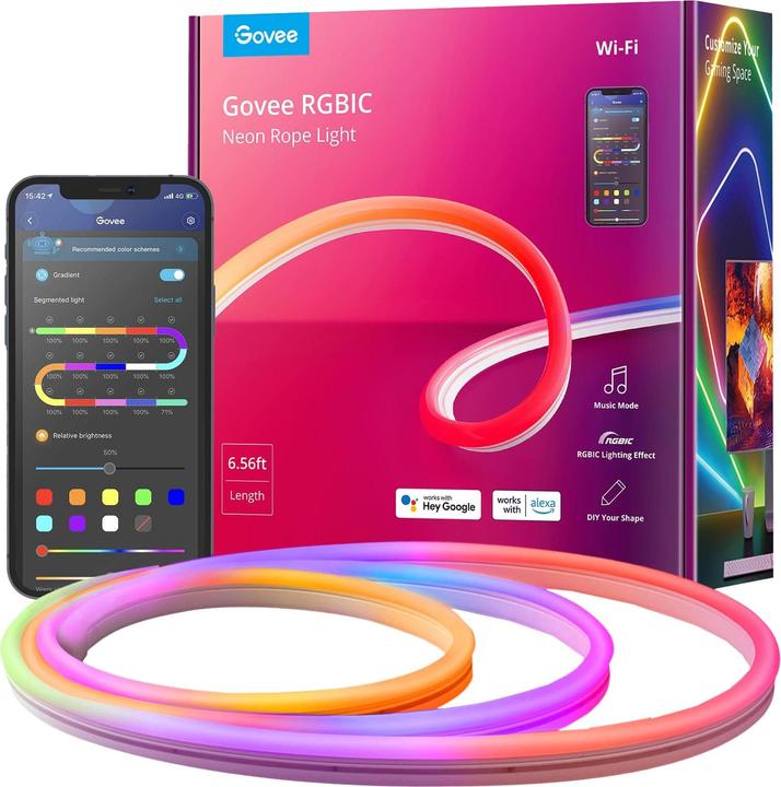 Immagine prodotto Govee Luce al neon RGBIC (Multicolore, 200 cm, Interno)