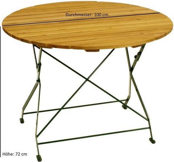 Produktbild Degamo Kurgarten - Garnitur Sitzgruppe BAD TÖLZ 5-teilig klappbar (100 cm)