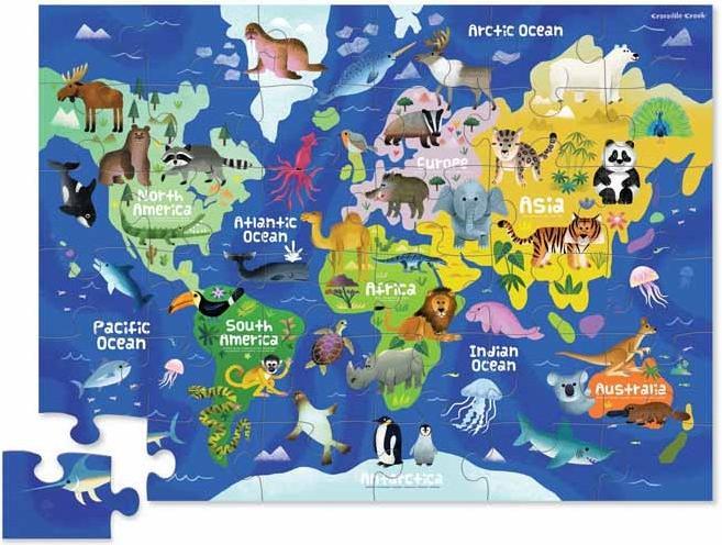 Immagine prodotto Crocodile Creek La mia prima mappa, la prima mappa del mondo (1000 pezzi)