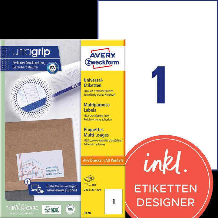 Produktbild Avery Universal-Etiketten