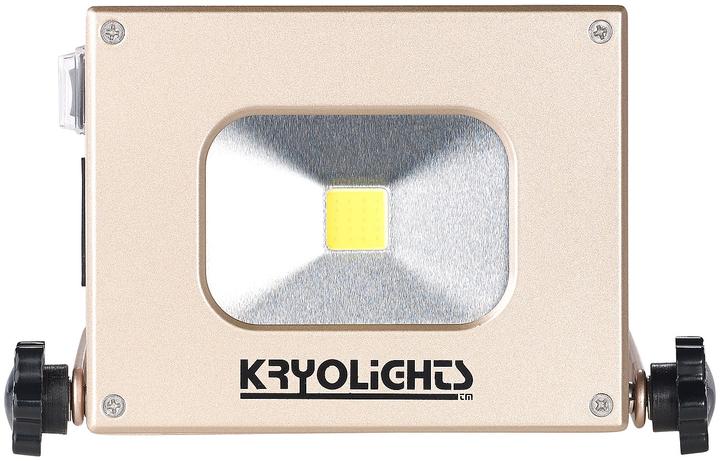 Produktbild KryoLights 2in1-LED-Fluter mit Powerbank und Solar-Panel (4000 mAh, 5 W, 14800 Wh)