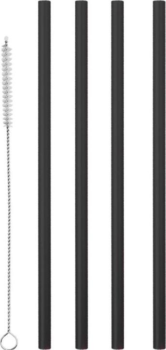 Image du produit Metaltex Pailles en plastique 12 pièces noir (12 x)