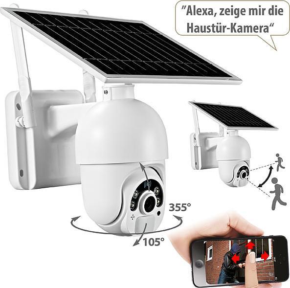 Produktbild 7links Pan-Tilt-Überwachungskamera mit Full HD, WLAN, Akku, Solarpanel, IP66 (1920 x 1080 Pixels)