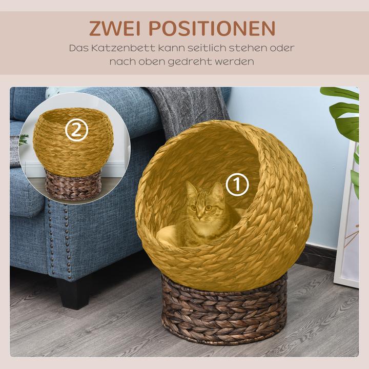 Immagine prodotto PawHut Casa per gatti in rattan intrecciato (Gatto)