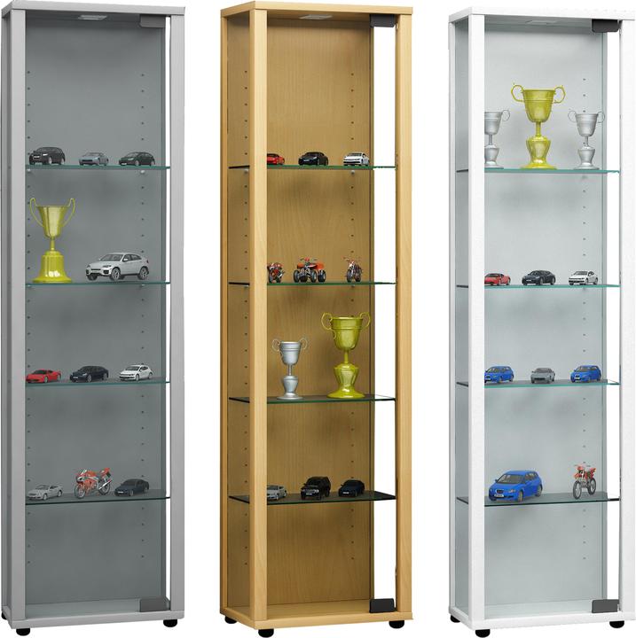 Actual product image VCM Collection stand display case wood glass Edana Mini (115 x 33 x 18 cm)
