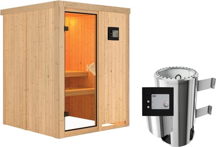 Actual product image Karibu Minja without roof rim (Plug & Play 3.6 KW external control)