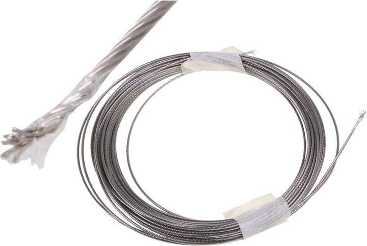 Produktbild Modellbau Lindinger stahlseil 1,0mm nylon-ummantelt 10 meter natur, 80,6kg maximale zugkraft