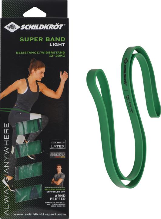 Produktbild Schildkröt Super Band Light, 21 mm, grün Widerstandsband aus Premium Latex, einfacher Transport (2.08 m)
