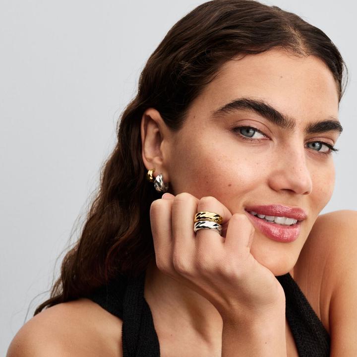 Produktbild Pandora Gewellter Breiter Band Ring (48)