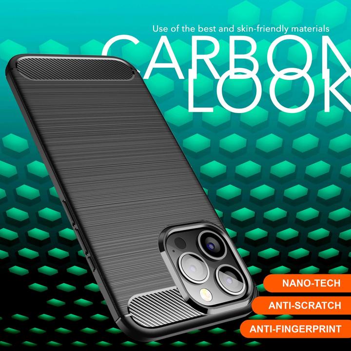 Actual product image Nalia Carbon look silicone cover (Apple iPhone 16 Pro)