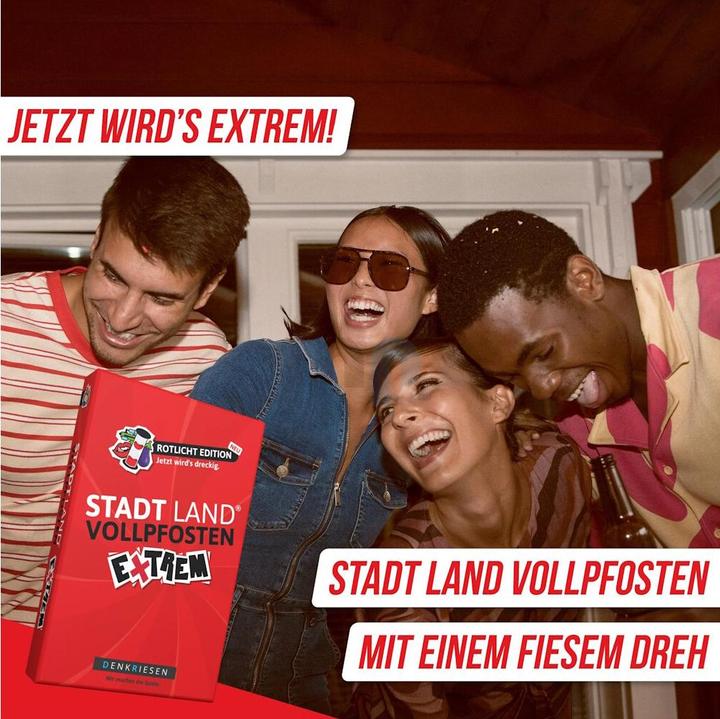 Actual product image Denkriesen STADT LAND VOLLPFOSTEN - EXTREM - Rotlicht Edition - "Jetzt wird's drecking" (German)