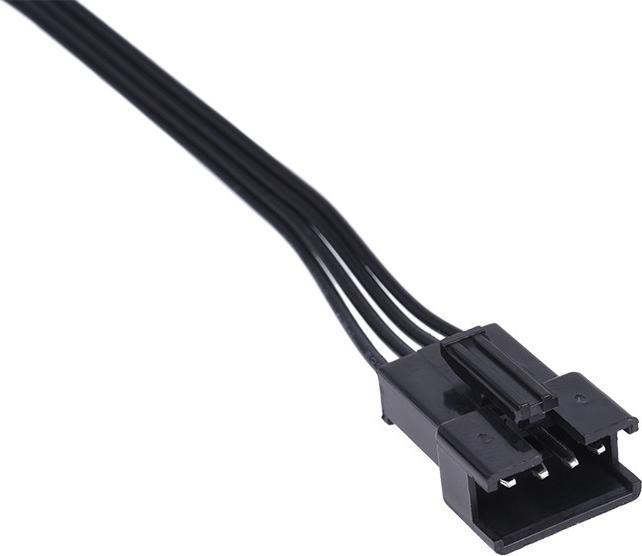 Actual product image Alphacool RGB 4pin LED Adapter Cable for Mainboards - Black 50cm