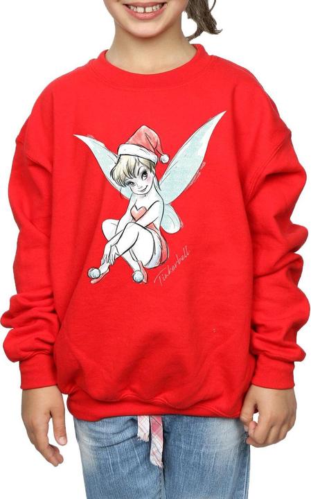 Actual product image Disney Girls Tinkerbell Christmas Fairy Sweatshirt (152, 158)