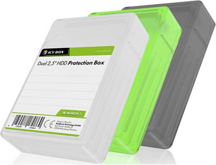Icy Box IB-AC6025-3 Protective housing set for 2x 2.5" SSD/HDD each Set of 3
