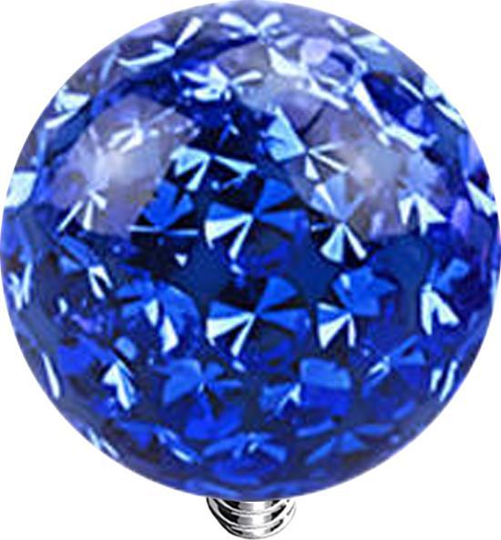 Immagine prodotto Star Piercing Dermal Anchor sfera di cristallo strato protettivo epossidico blu scuro (Acciaio chirurgico 316L, senza ottone)