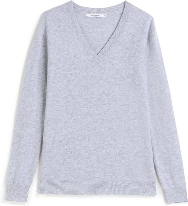 Image du produit Bellemere Pullover Solid V-Neck Merino-Cashmere Sweater (S)