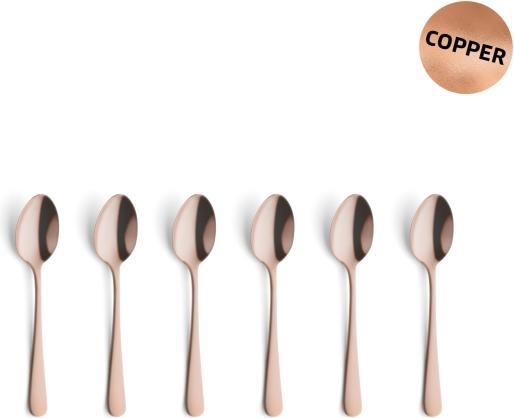 Actual product image Amefa Mocha / espresso spoon set 6 pieces PVD copper 1410 Austin (6 Piece, Scoops)