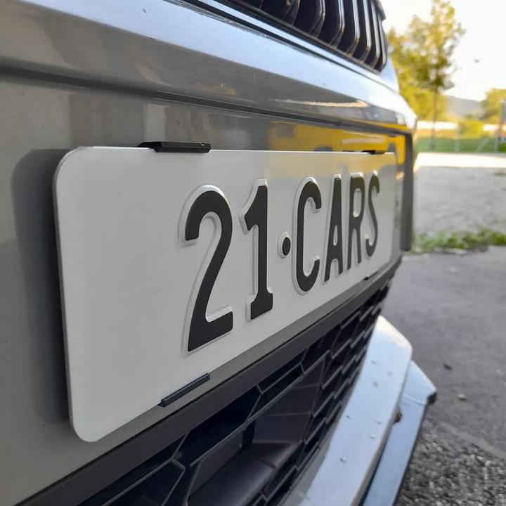 Actual product image 21cars Click licence plate holder portrait format (Front + rear, Portrait format)