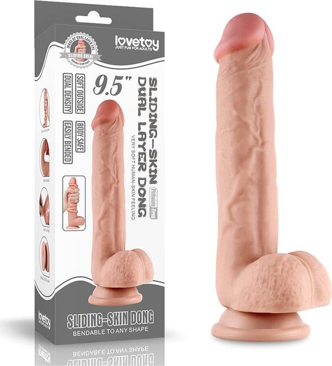 Actual product image Lovetoy Sliding Skin Dildo