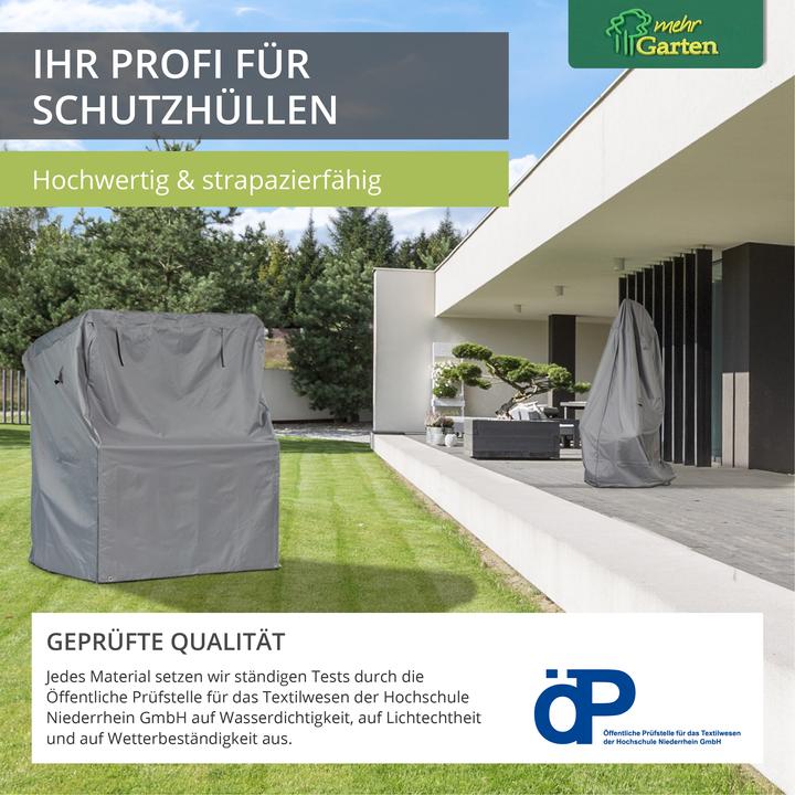 Produktbild Mehr Garten Schutzhülle für Korbsessel | 125 x 100 x 165/140 cm | Oxford gewebtes Polyester