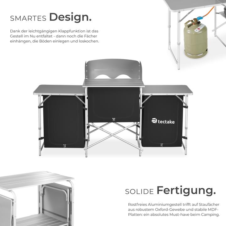 Image du produit tectake Cuisine de camping 172x52x104cm