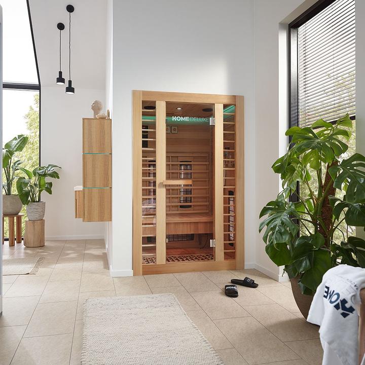 Actual product image Home Deluxe Infrared cabin IKENNA DELUXE PLUS M DUO full spectrum and magnesium heater - 120x105cm for 2 persons