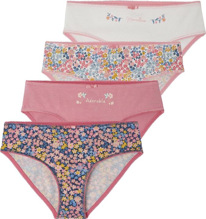 Actual product image Vertbaudet 4-pack girls' briefs with organic cotton (98, pack of 4)