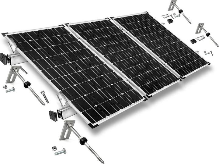 Actual product image Offgridtec Mounting set for 3 solar modules - corrugated hernite and sheet metal roof for solar modules with