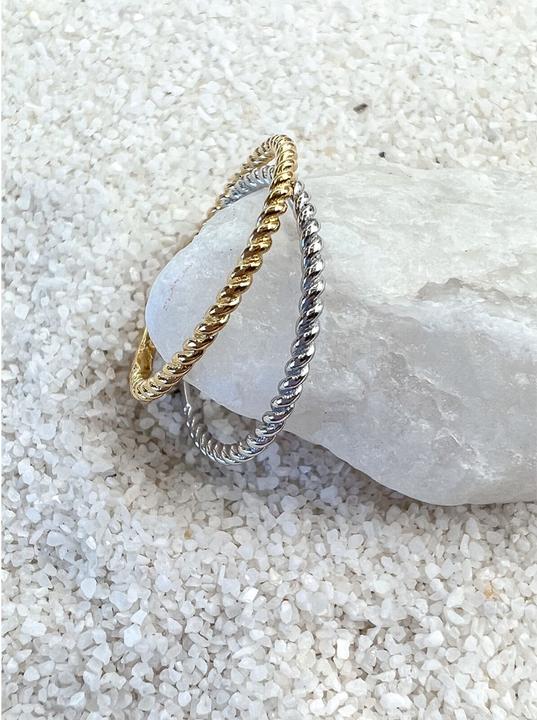 Immagine prodotto Natsumi Schmuck Anello in oro bianco 18K/750 finemente ritorto (53, Oro 750/18 K)