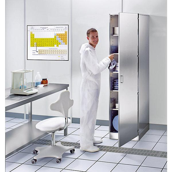 Image du produit kaiserkraft Armoire haute de salle blanche en acier inoxydable (120 x 58,5 x 200 cm)