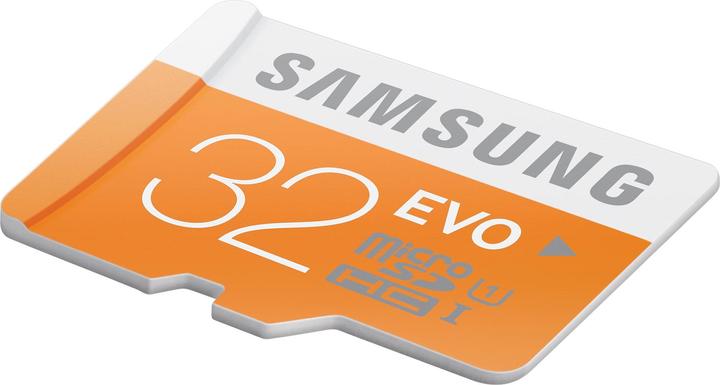 Produktbild Samsung EVO microSDHC mit Adapter (32 GB, microSDHC, U1, UHS-I)
