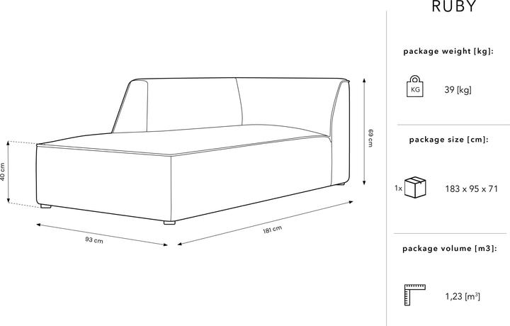 Actual product image Micadoni Ruby (Chaise longue)