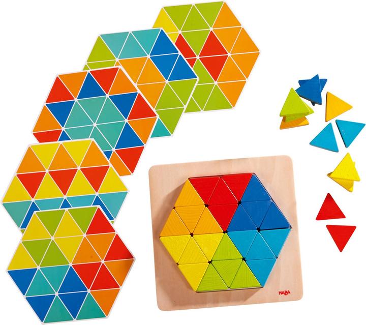 Actual product image Haba Magic triangles (French, English, Spanish, Italian, Dutch, German)
