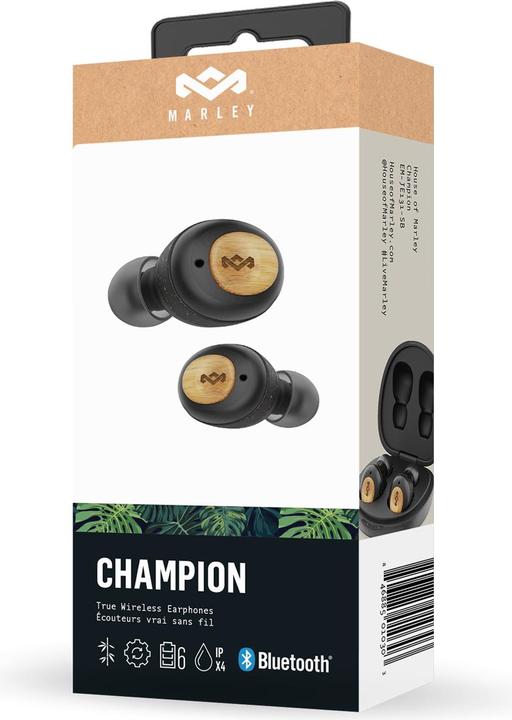 Image du produit House of Marley Écouteurs Bluetooth Champion Ear Buds Noir (8 h, Sans fil)