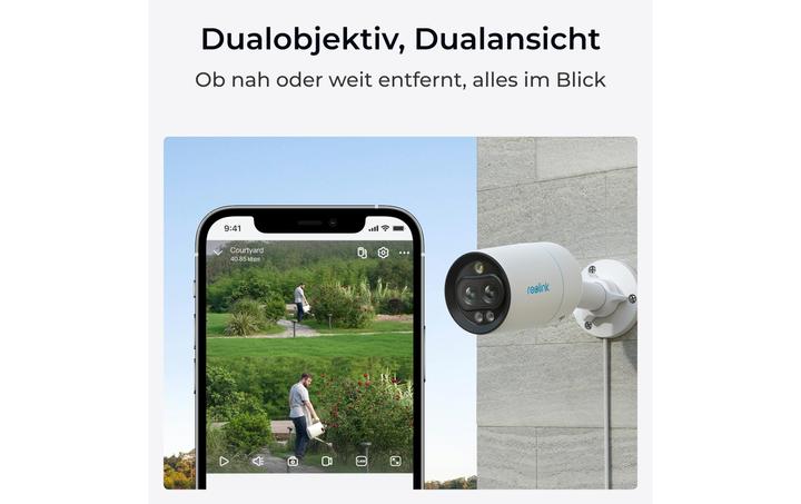 Produktbild Reolink P330M (wei?/schwarz, PoE, Dual-Objektiv) (3840 x 2160 Pixels)