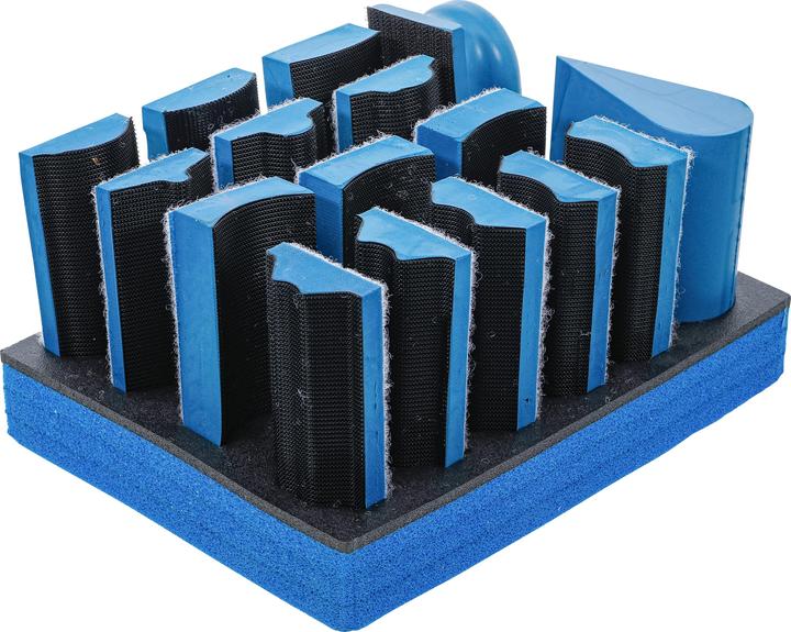 Produktbild BGS Klett-Schleifblock-Satz | 16-tlg.