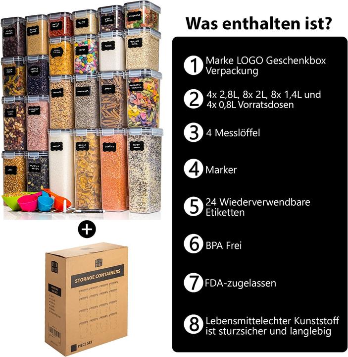 Produktbild Deco haus Vorratsdosen-Set (2 l)