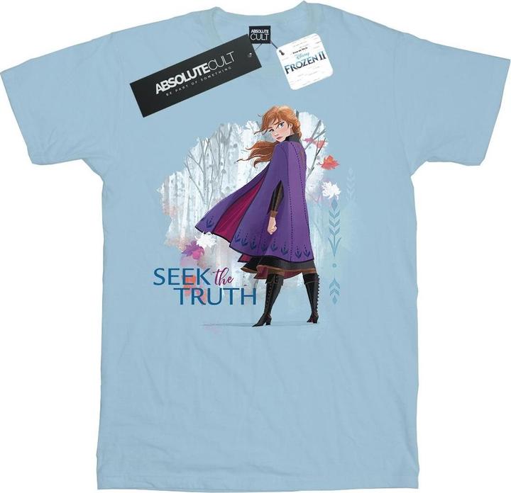 Actual product image Disney Womens/Ladies Frozen 2 Anna Seek The Truth Cotton Boyfriend T-Shirt (L)