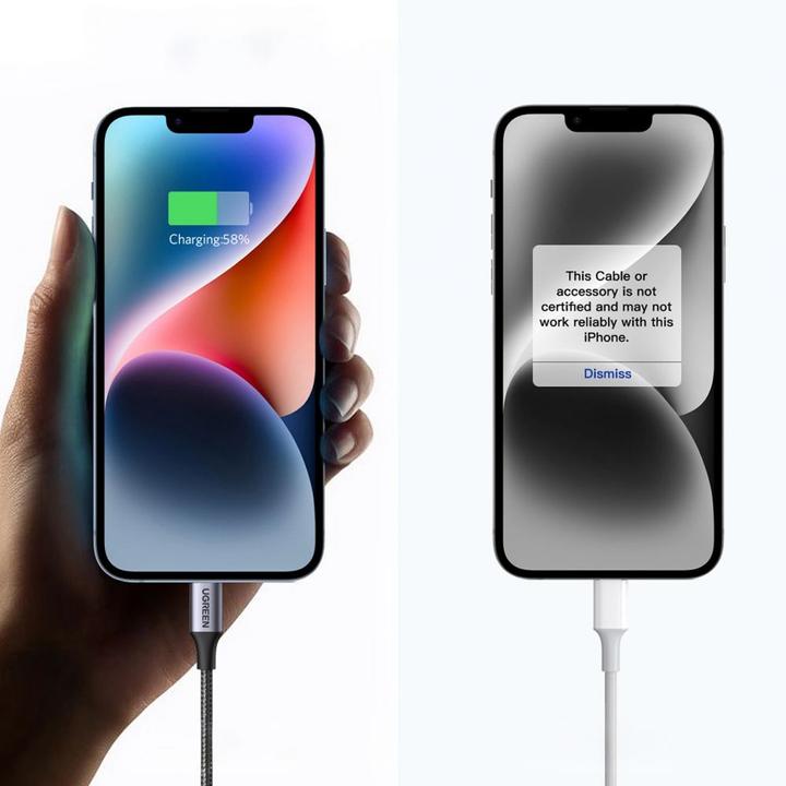 Image du produit Ugreen Câble Lightning vers USB-C 2.0 (1 m, USB 2.0)