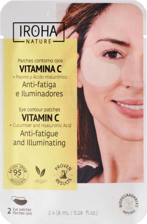 Produktbild Iroha Nature Eye Contour Patches Vitamin C + Cucumber and Hyaluronic Acid (Patches, 16 ml)