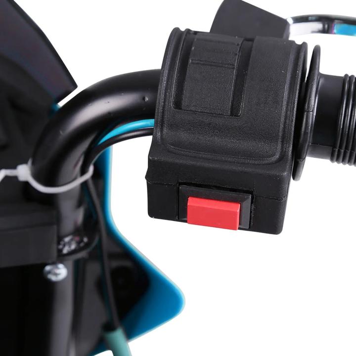 Produktbild Homcom Kinder-Elektromotorrad 3-6 Jahren mit Stützrädern maximal 3 km/h Metall + Kunststoff Blau 105x52,3x6