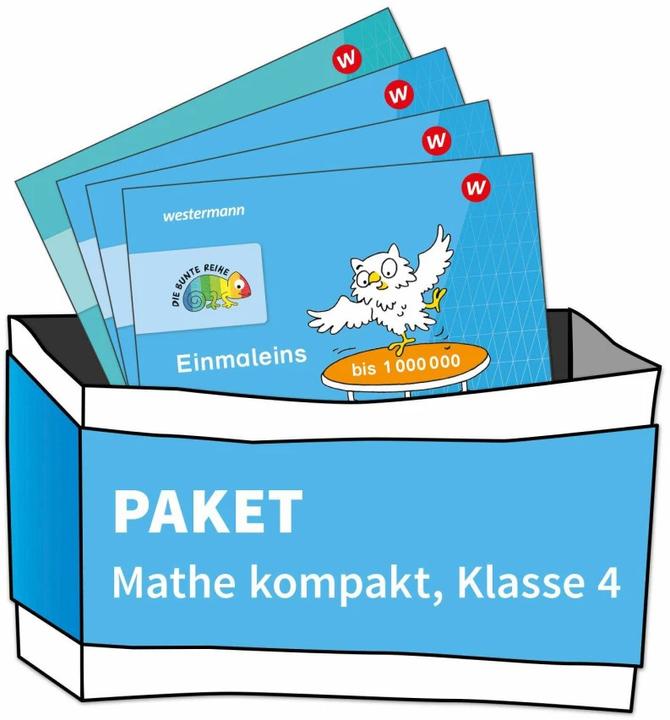Produktbild DIE BUNTE REIHE - Mathematik. Paket Mathe kompakt Klasse 4 (Deutsch, 2022)
