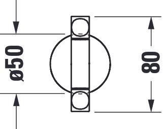 Actual product image Duravit Towel rail STARCK T 2-arm, movable, 465mm chrome