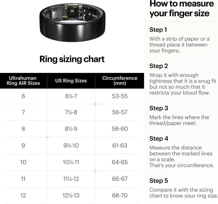 Produktbild Ultrahuman Ring Air (14, Matte Grey)