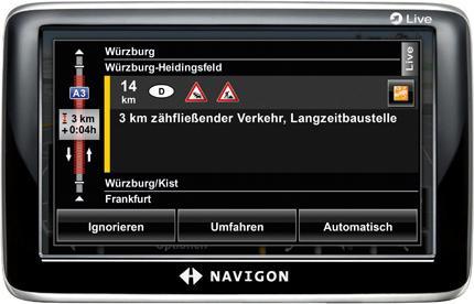 Navigon 6350 LIVE, Bluetooth, TMC, mappe europee