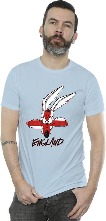 Actual product image Looney Tunes Mens Coyote England Face T-Shirt (XXL)