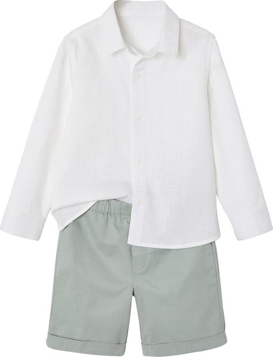 Vertbaudet Festliches Jungen-Set: Hemd mit Stehkragen & Shorts