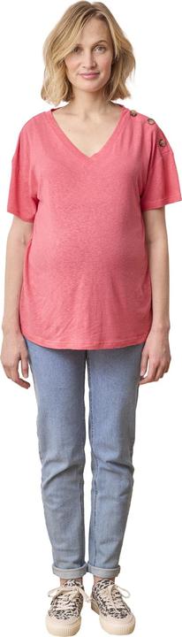 Actual product image Vertbaudet Maternity shirt with V-neck, linen/viscose (42)