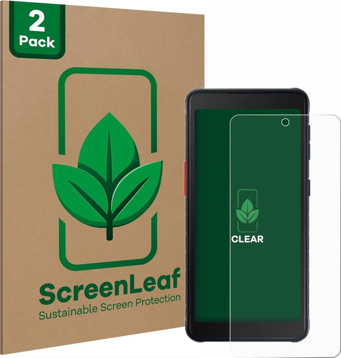Actual product image ScreenLeaf Protective film sustainable screen protector screen protector film clear transparent (2 Piece, Samsung Galaxy Xcover 5)