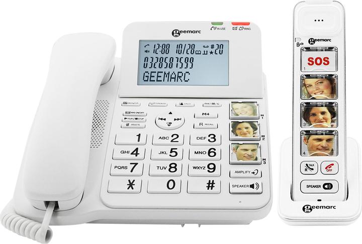 Immagine prodotto Geemarc AMPLIDECT COMBI-PHOTO 295 Telefono a filo per anziani Segreteria telefonica, tasti fotografici